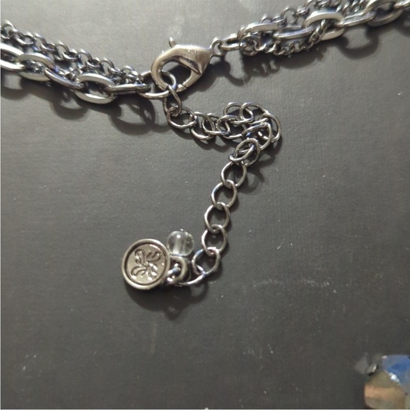 Simply Vera Wang Gunmetal Black Chain Crystal Y Shape Dangle Statement Necklace - Picture 6 of 6